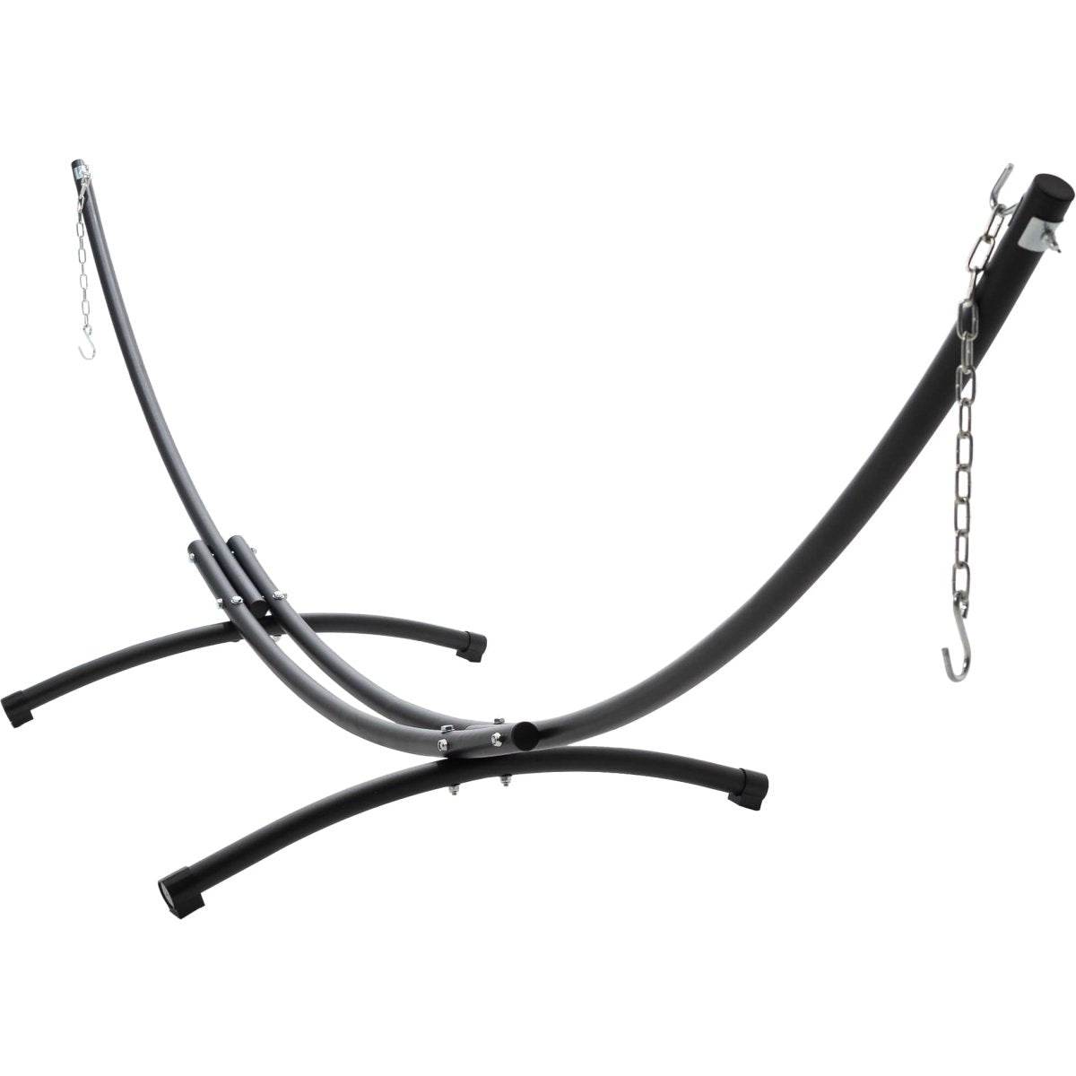 12ft Steel Arc Hammock Stand in Black | Outdoorium