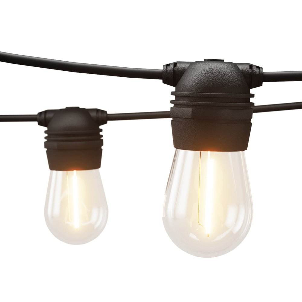 17m Solar Festoon Lights Outdoor LED String Lights 2pcs | Outdoorium