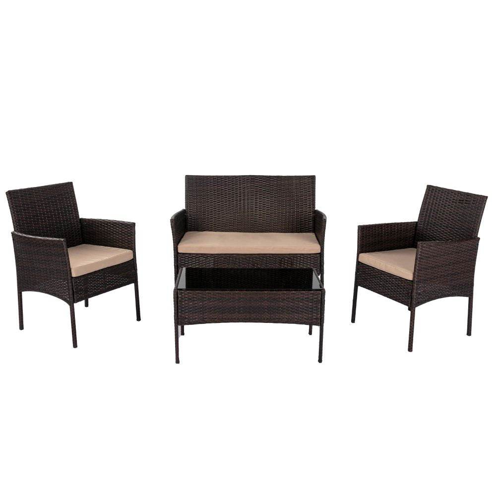 Breeze 4 - Seat Wicker Outdoor Lounge Set | Outdoorium