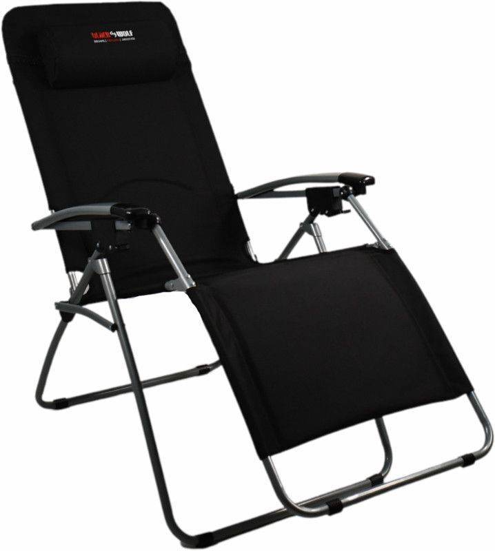 BlackWolf Folding Reclining Lounger Chair Quick Fold Down - Jet Black | Outdoorium