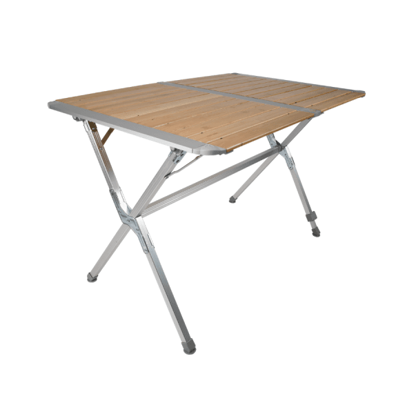 BlackWolf Bamboo Slat Camping Table Slatted Foldable Folding | Outdoorium