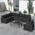 Alfresco 7 - Seat Garden Lounge Set – Charcoal Grey | Outdoorium