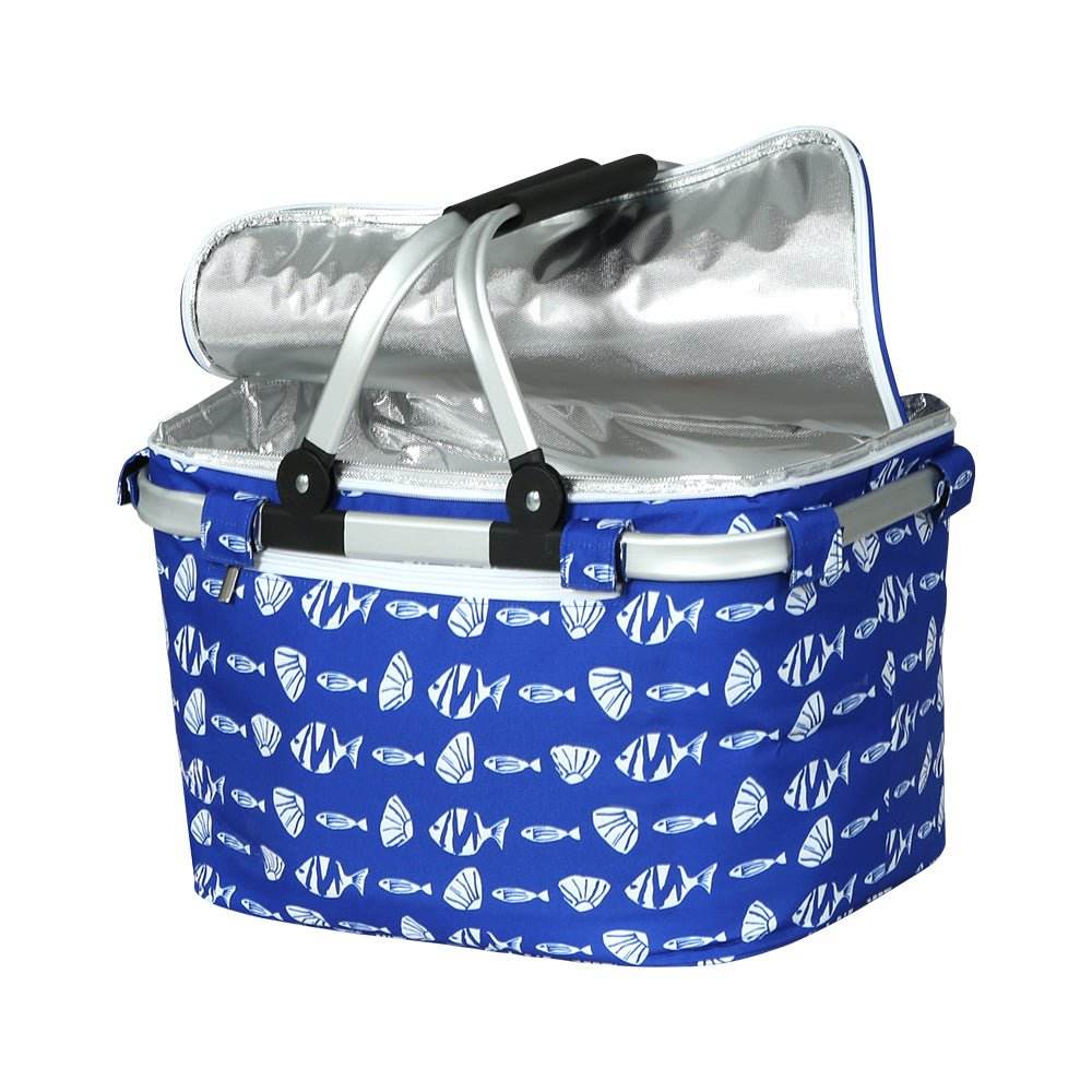 Alfresco Picnic Basket Folding Bag Hamper Food Insulated Cover Storage | Outdoorium
