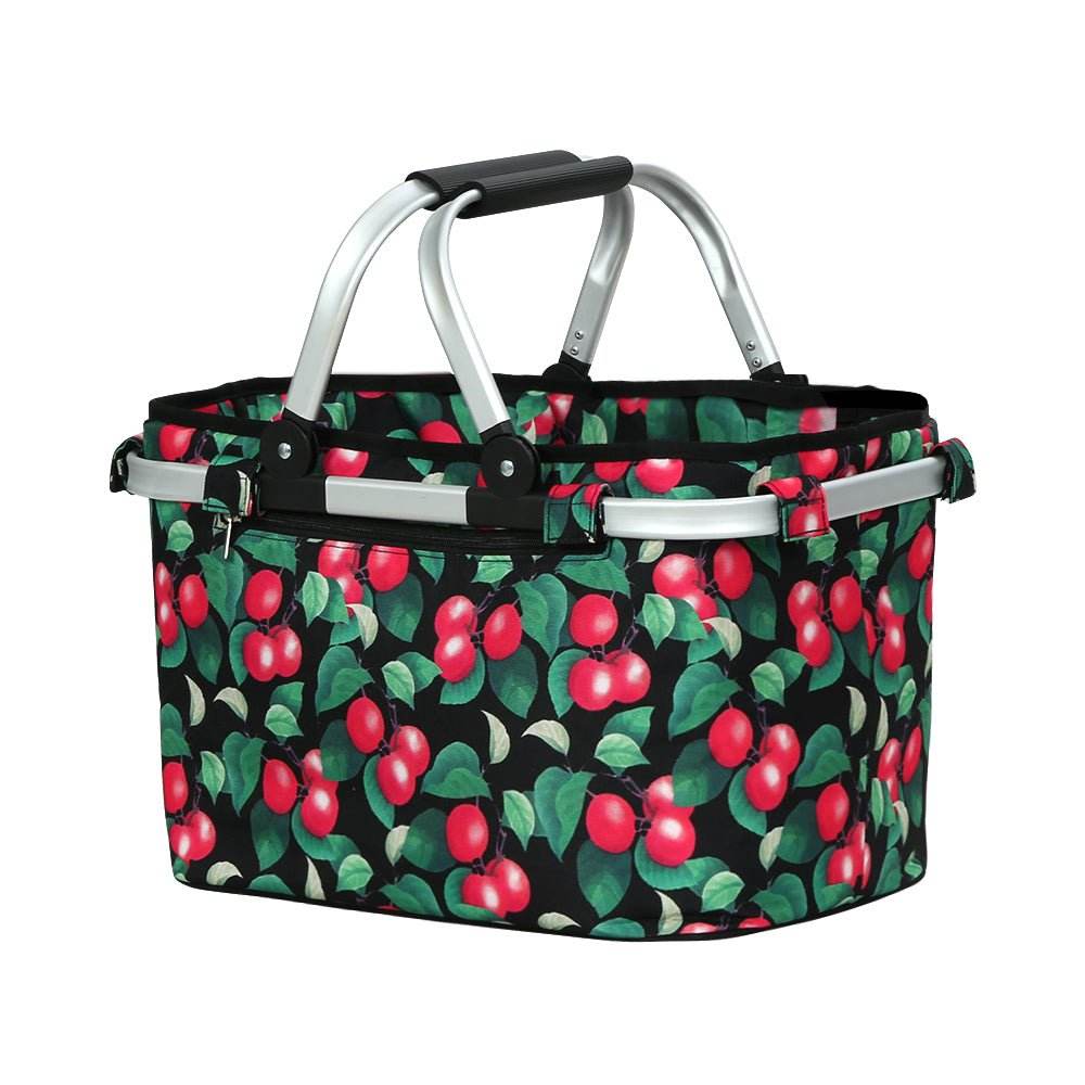 Alfresco Picnic Basket Folding Bag Hamper Food Storage Insulated | Outdoorium