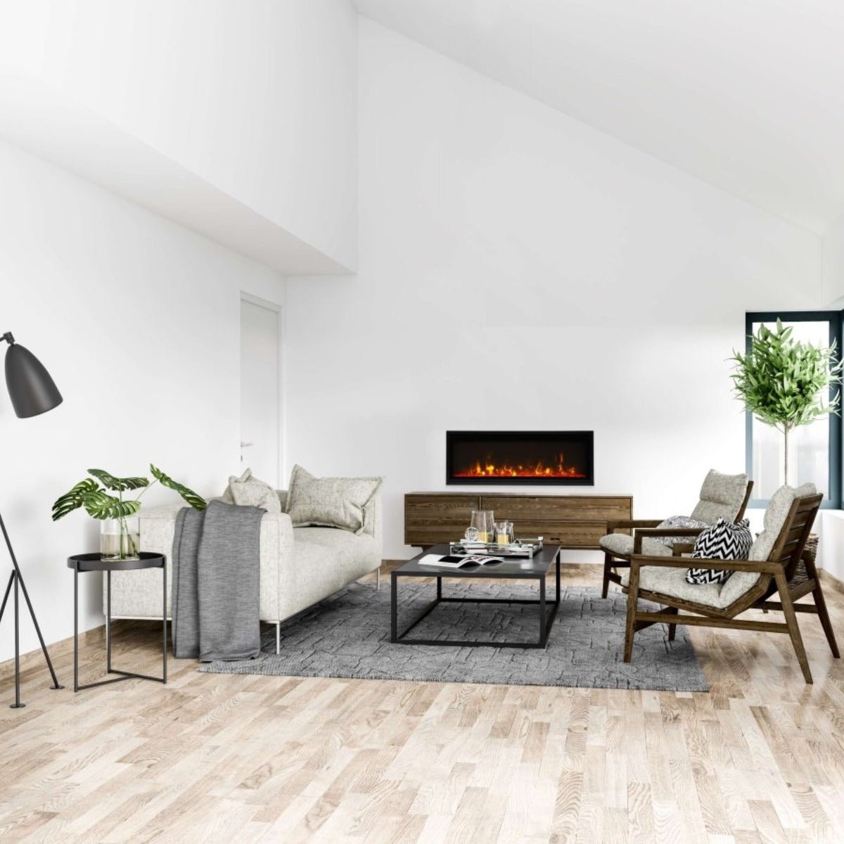 Amantii Panorama BI Extra Slim Smart electric fireplace | Outdoorium