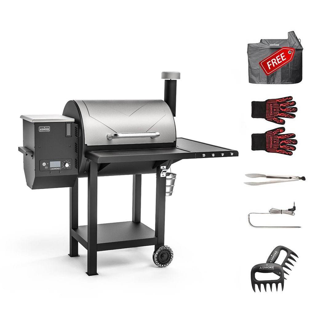 Asmoke AS660N - 2 Wood Pellet Grill Silver | Outdoorium