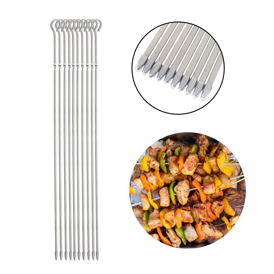 Asmoke Metal Skewers for Grilling Kabob Sticks =43.1CM*10PCS | Outdoorium