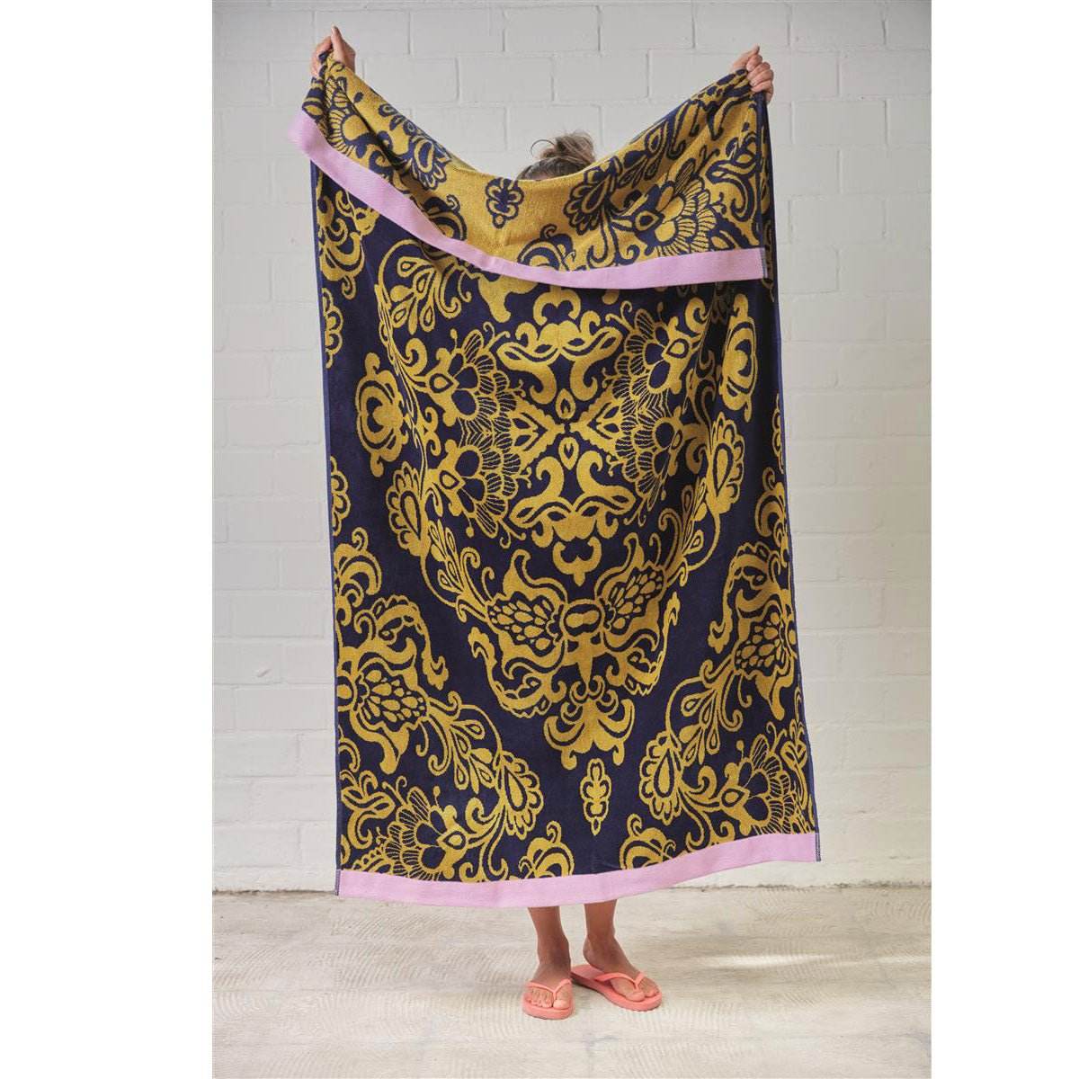 Bedding House Mahana Multi Cotton Velour Beach Towel | Outdoorium