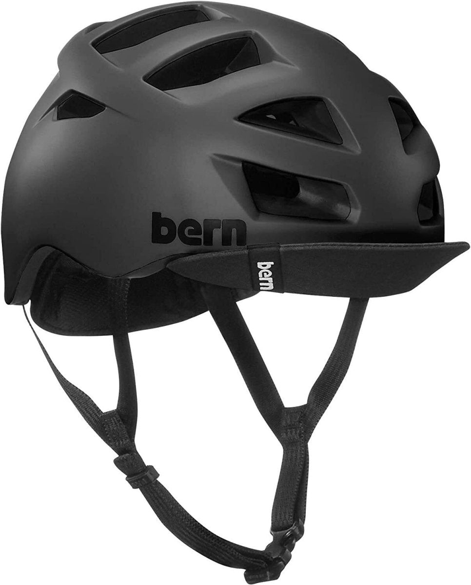 Bern Mens Allston Cycling Bike Helmet w/ Flip Visor - Matte Black - L/XL | Outdoorium