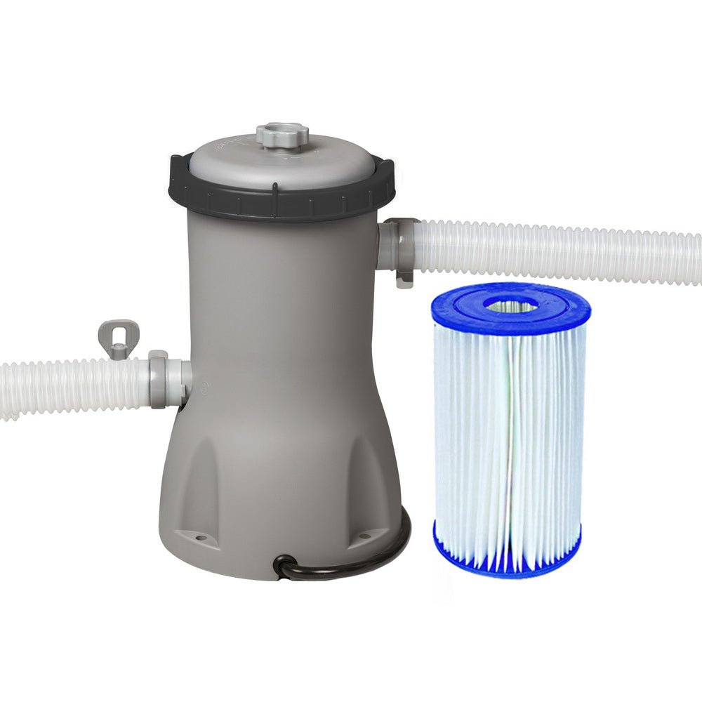 Bestway Pool Pump Cartridge Filter 800GPH 3028L/H Flowclear? Filters Cleaner - Outdoorium