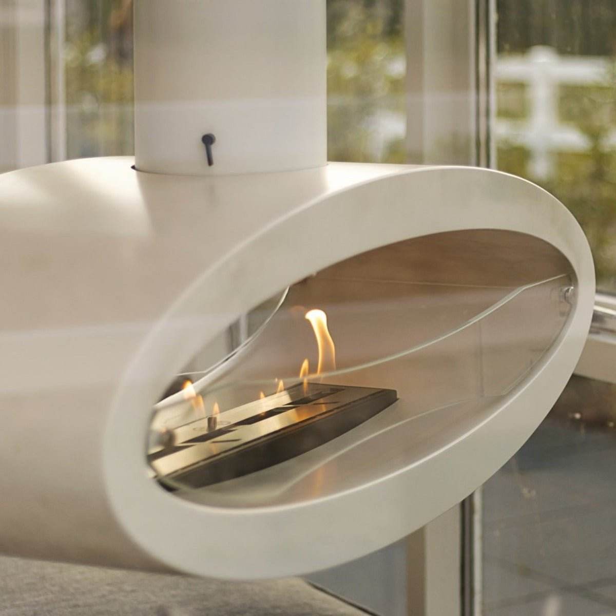 Decoflame Ellipse Net Zero Suspended Ceiling Fireplace | Outdoorium