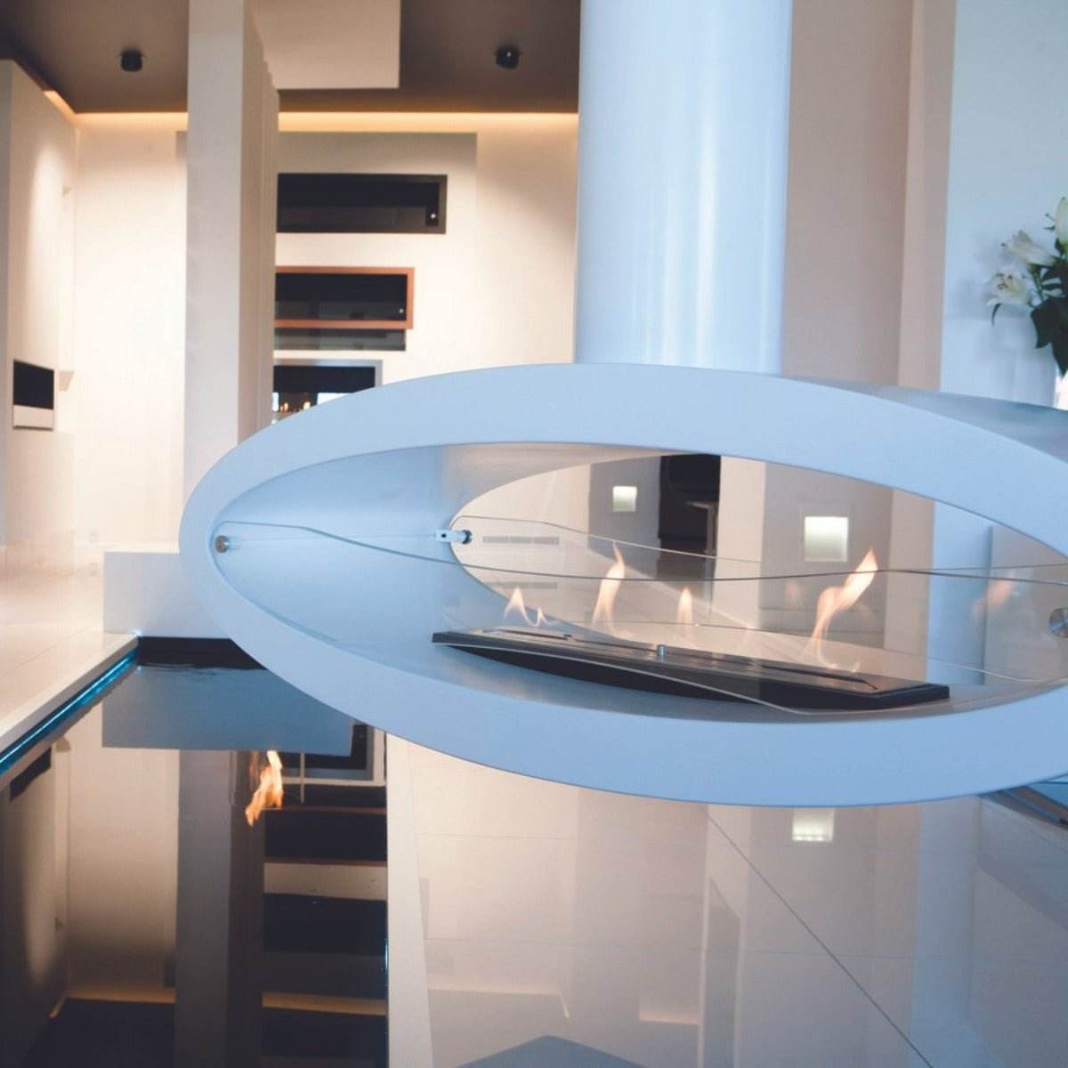 Decoflame Ellipse Net Zero Suspended Ceiling Fireplace | Outdoorium