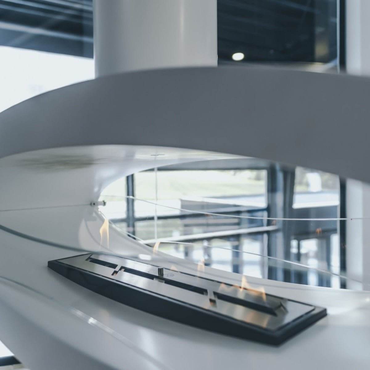 Decoflame Ellipse Net Zero Suspended Ceiling Fireplace | Outdoorium