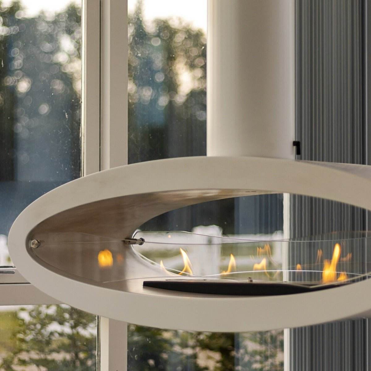 Decoflame Ellipse Net Zero Suspended Ceiling Fireplace | Outdoorium