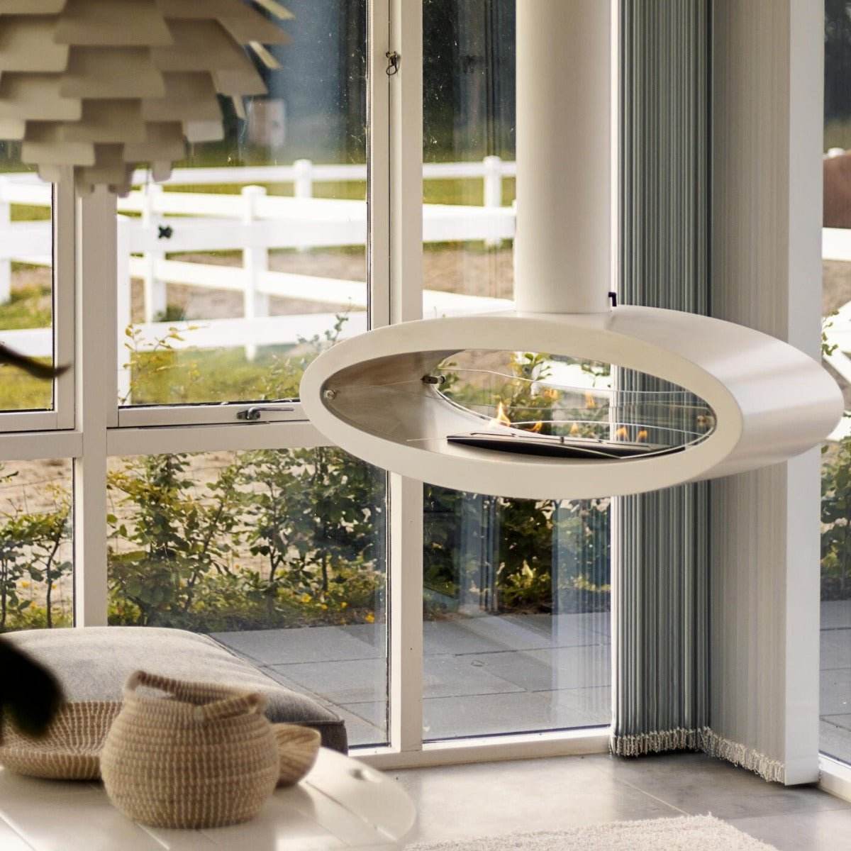 Decoflame Ellipse Net Zero Suspended Ceiling Fireplace | Outdoorium