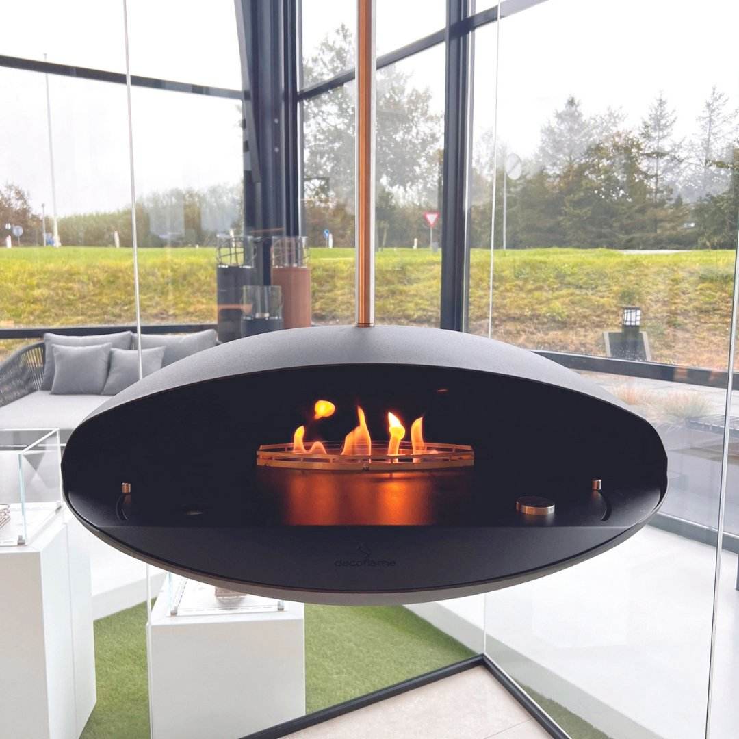 Decoflame Espoo Net Zero Suspended Ceiling Fireplace | Outdoorium