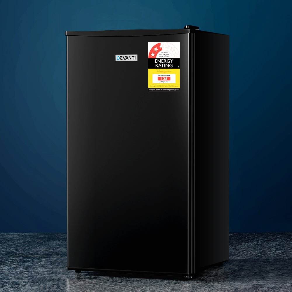 Devanti 95L Bar Fridge Black | Outdoorium