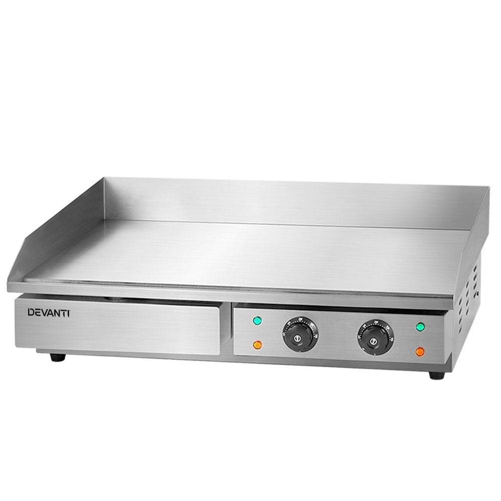 Devanti Commercial Electric Griddle 73cm BBQ Grill Plate 4400W | Outdoorium