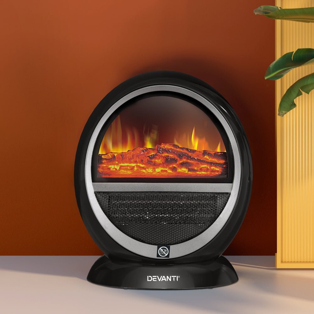 Devanti Electric Fireplace Fire Heaters 1500W - Outdoorium