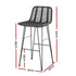 Gardeon 2x Outdoor Bar Stools Rattan Black | Outdoorium