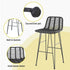 Gardeon 2x Outdoor Bar Stools Rattan Black | Outdoorium