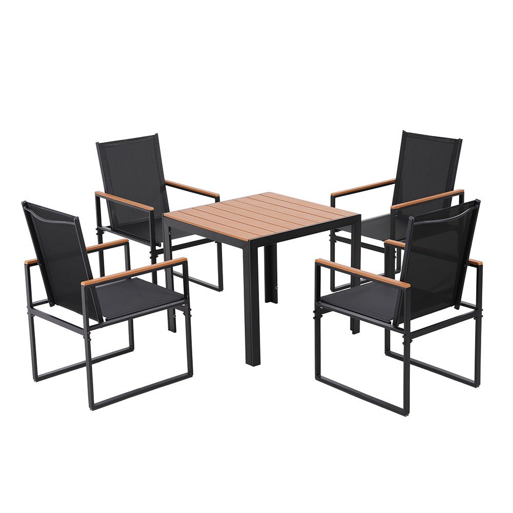 Gardeon 5PCS Outdoor Dining Set Table and Chairs Patio Garden Furniture Bistro Set | Outdoorium