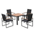 Gardeon 5PCS Outdoor Dining Set Table and Chairs Patio Garden Furniture Bistro Set | Outdoorium