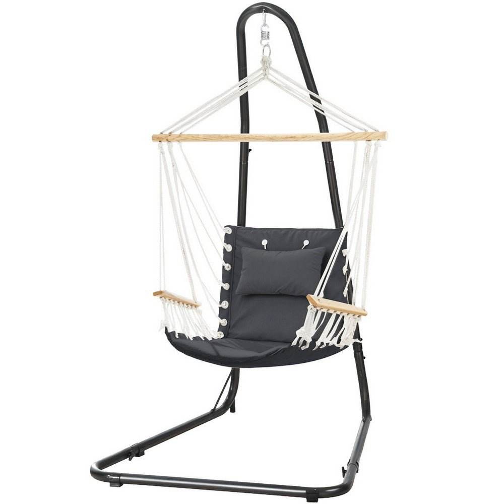 Gardeon Hammock Chair with Heavy Duty Steel Stand | Outdoorium