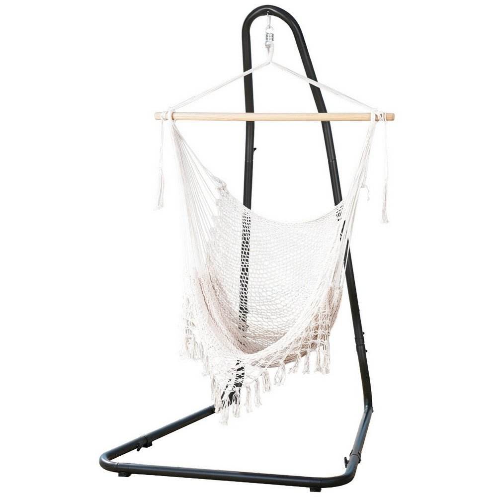 Gardeon Hammock Hanging Chair with Heavy Duty Steel Stand | Outdoorium