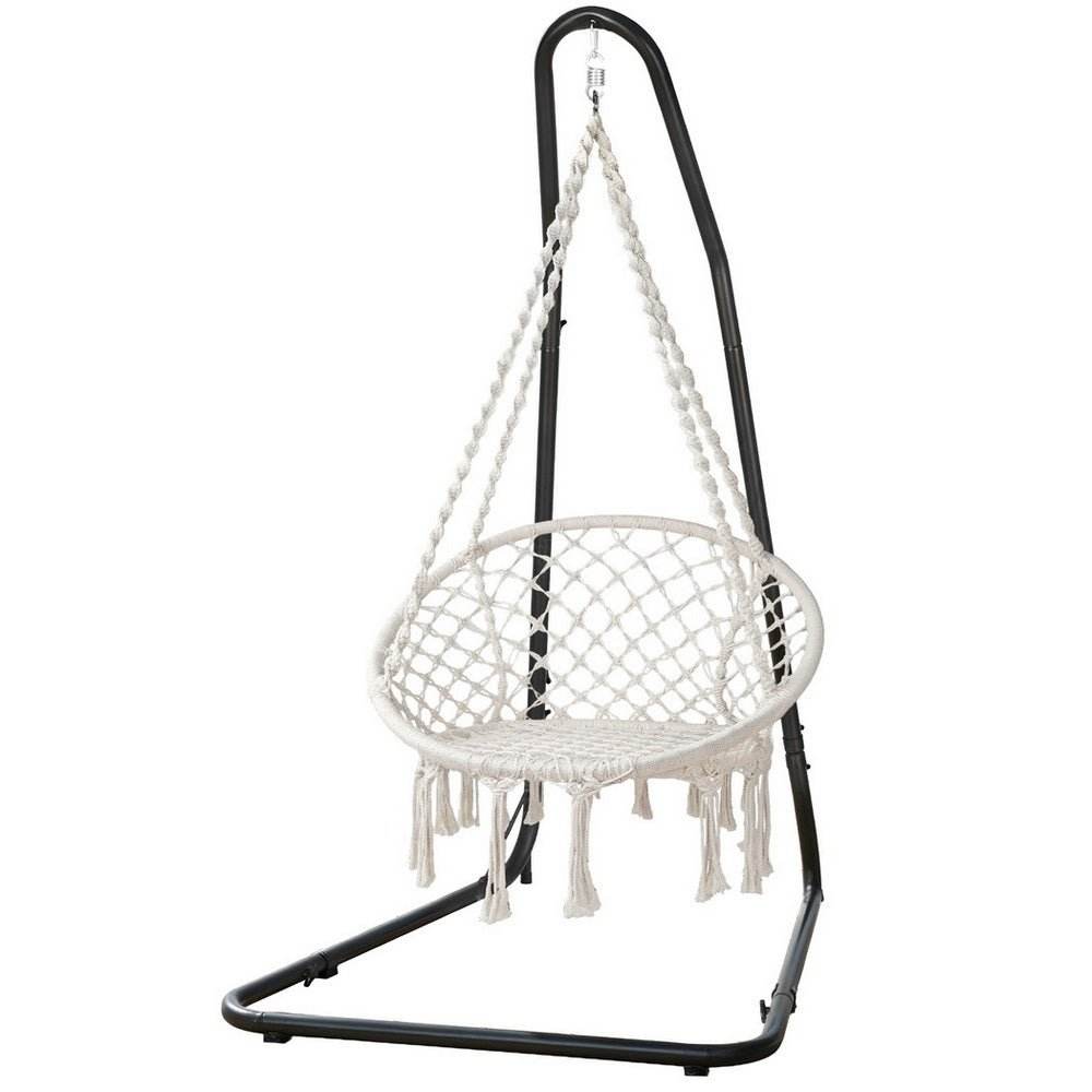 Gardeon Hammock Hanging Chair with Steel Stand | Outdoorium