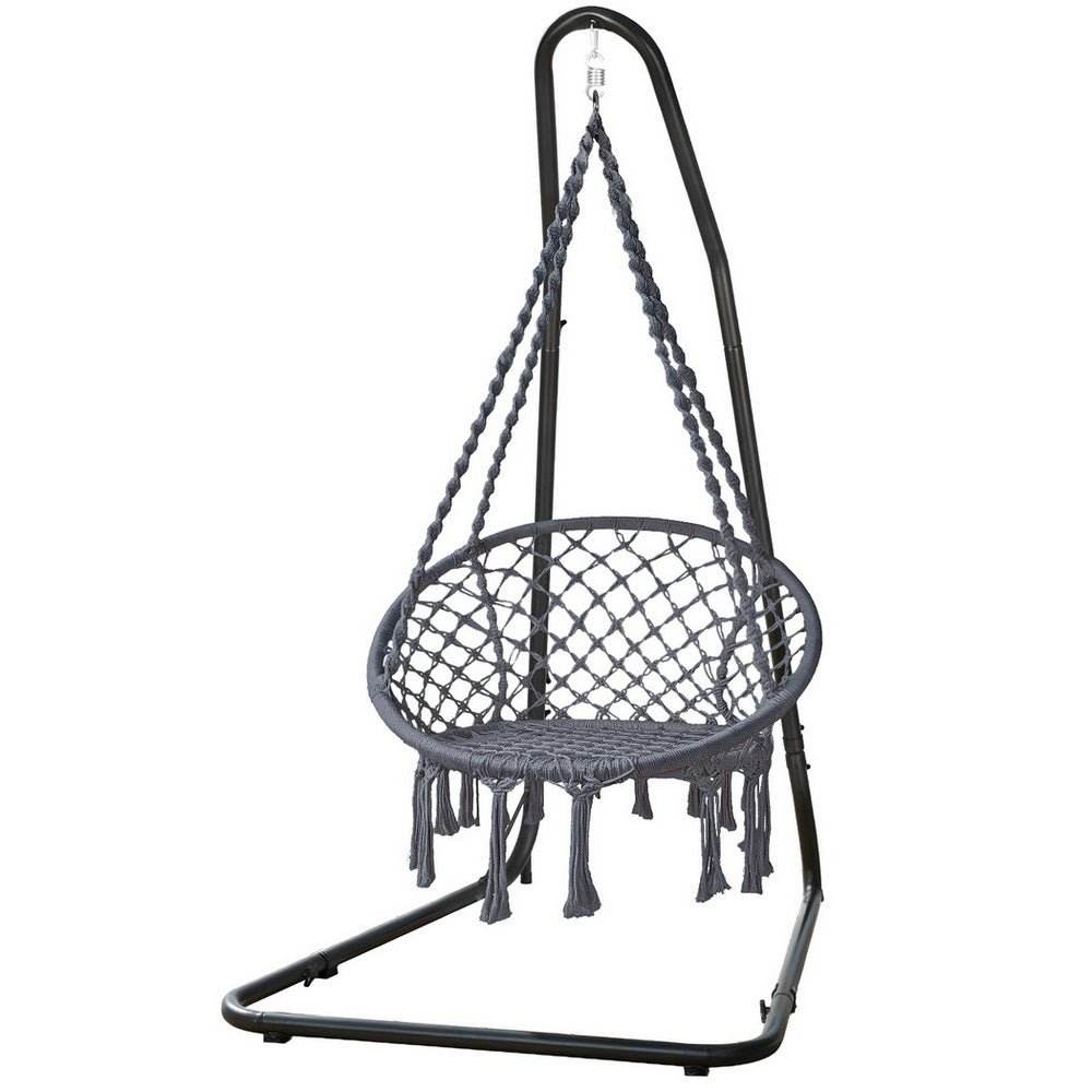 Gardeon Hammock Hanging Chair with Steel Stand | Outdoorium