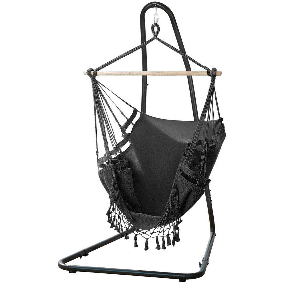 Gardeon Hammock Hanging Chair with Steel Stand | Outdoorium