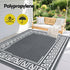 Gardeon Outdoor Rugs 152x244cm Large Carpet Reversible Area Mat PP Dual - Sided Patio Rug Greek Key | Outdoorium
