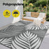 Gardeon Outdoor Rugs 152x244cm Large Carpet Reversible Area Mat PP Dual - Sided Patio Rug Leaf | Outdoorium