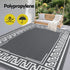 Gardeon Outdoor Rugs 274x366cm Large Carpet Reversible Area Mat PP Dual - Sided Patio Rug Greek Key | Outdoorium