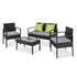 Gardeon Outdoor Sofa Set Wicker Lounge Setting Table and Chairs Patio Furniture | Outdoorium