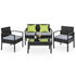 Gardeon Outdoor Sofa Set Wicker Lounge Setting Table and Chairs Patio Furniture | Outdoorium