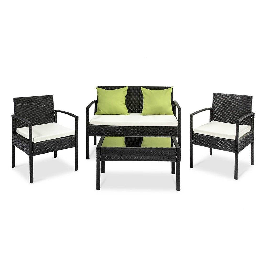 Gardeon Outdoor Sofa Set Wicker Lounge Setting Table and Chairs Patio Furniture | Outdoorium