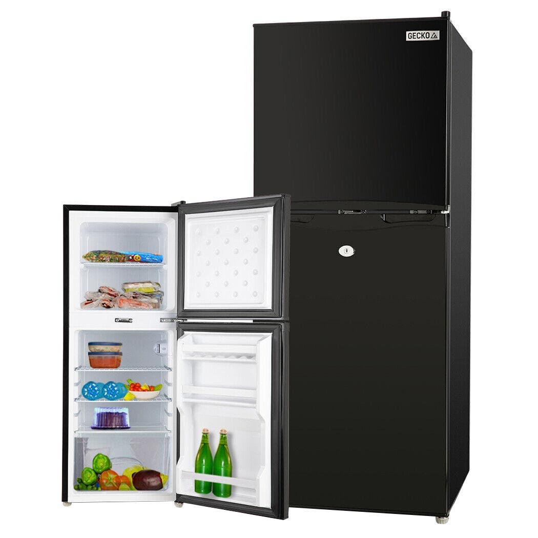 GECKO 125L Portable Upright Fridge, 12V/24V for Motorhome, Caravan, Black | Outdoorium