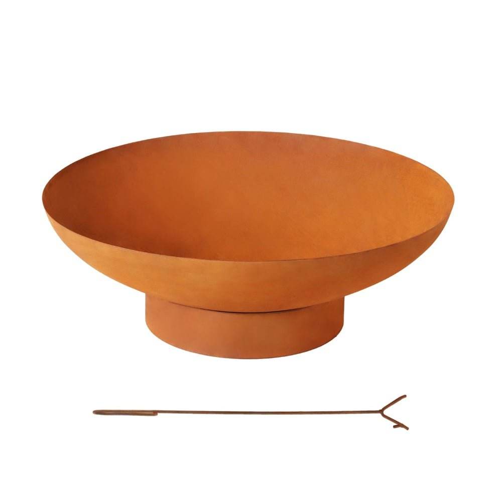 Grillz 80cm Rustic Iron Fire Pit Bowl | Outdoorium