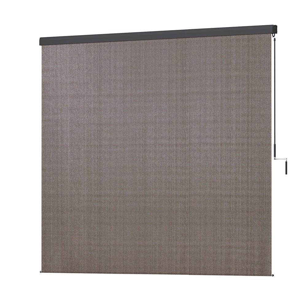 Instahut 3X2.5M Outdoor Blinds Awning Roll Down Retractable Knit Fabric Outdoor Blinds Window Shade Brown | Outdoorium