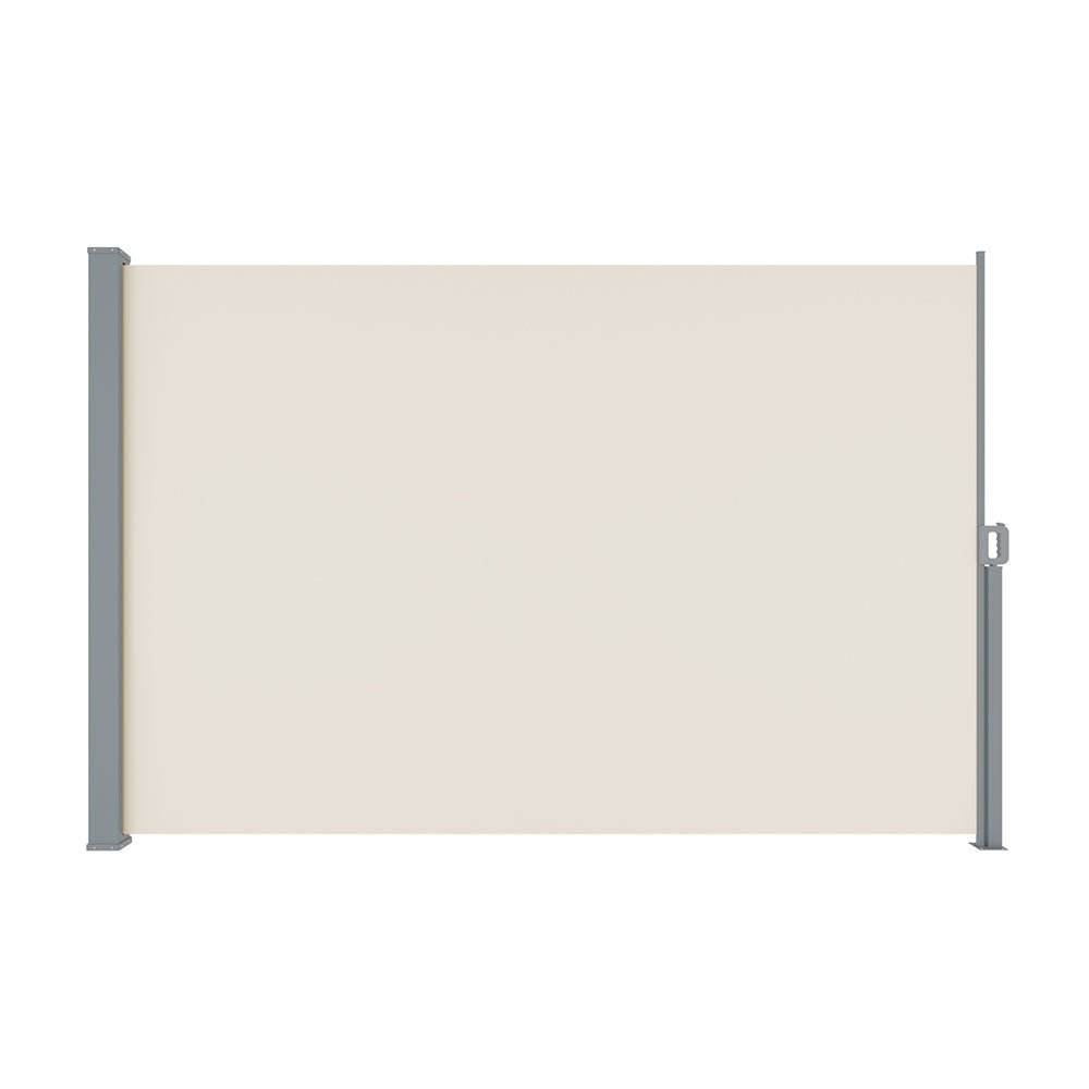 Instahut Side Awning Sun Shade Outdoor Blinds Retractable Screen 2X3M Cream | Outdoorium