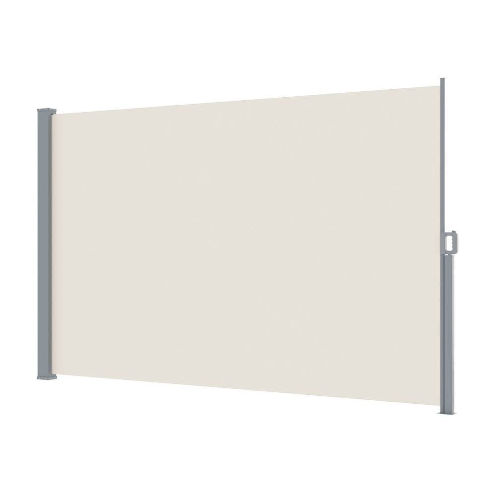 Instahut Side Awning Sun Shade Outdoor Blinds Retractable Screen 2X3M Cream | Outdoorium