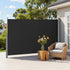 Instahut Side Awning Sun Shade Outdoor Retractable Privacy Screen 1.8X3M Black | Outdoorium