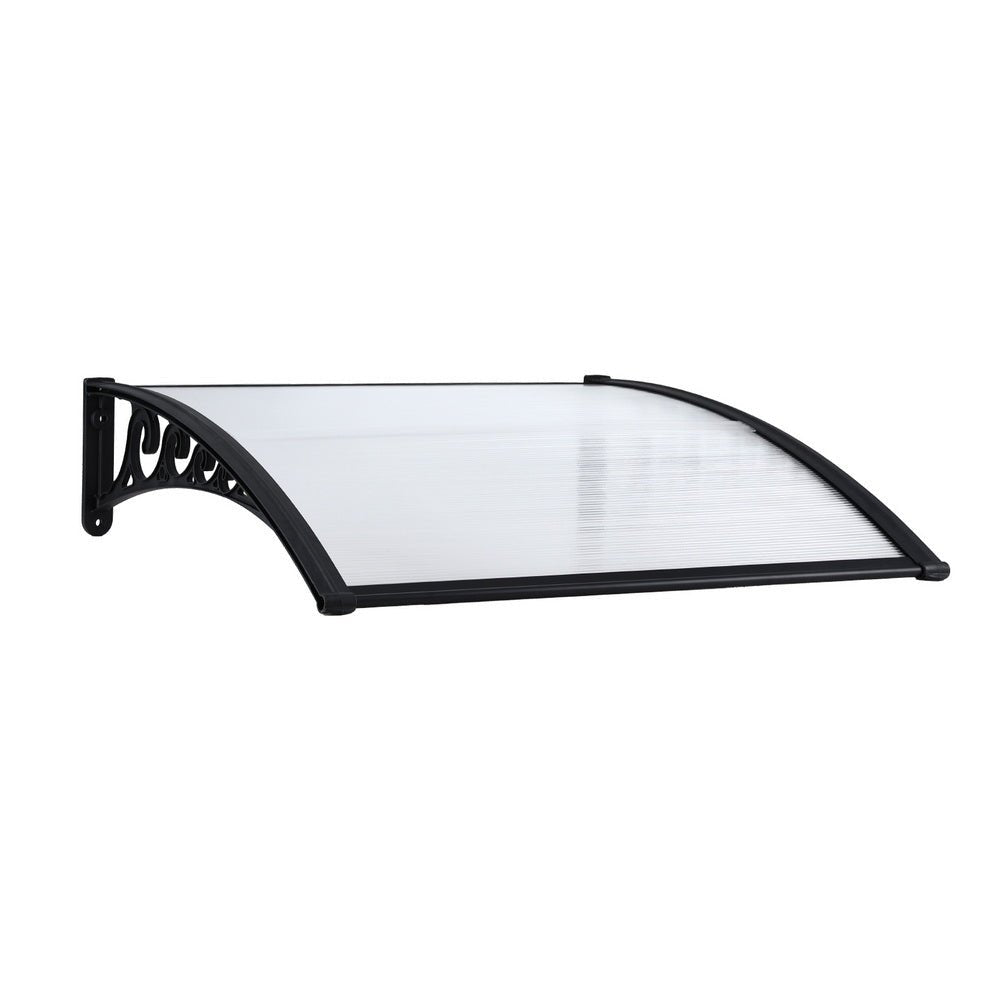Instahut Window Door Awning 0.8mx1m Transparent | Outdoorium
