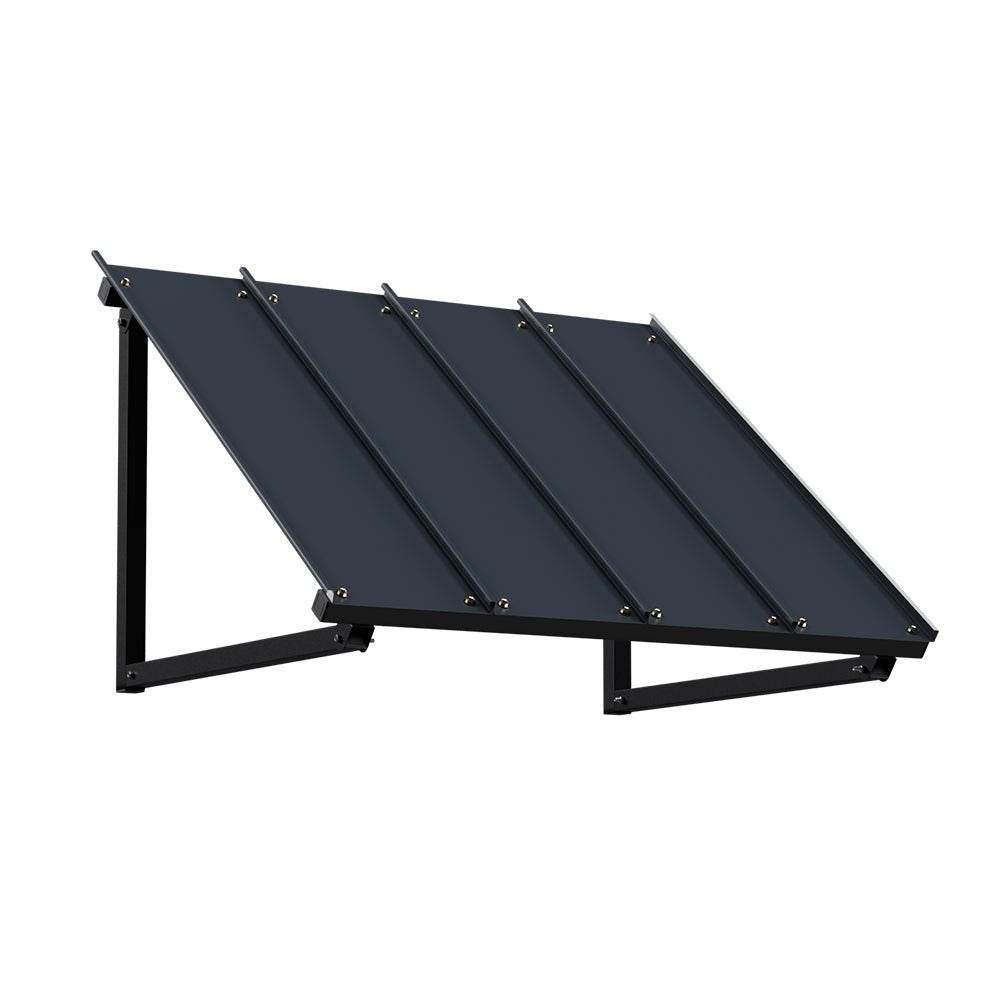 Instahut Window Door Awning Canopy 1mx1.2m Black Metal Frame | Outdoorium