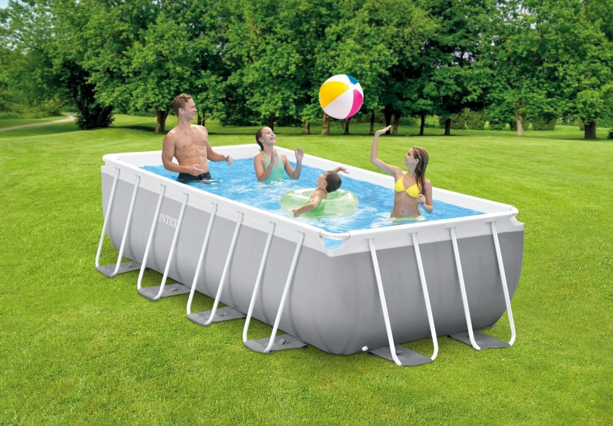 Intex PRISM Premium Rectangle Metal Frame Pool Above Ground 4.0m x 2.0m 1.0m 26788 | Outdoorium