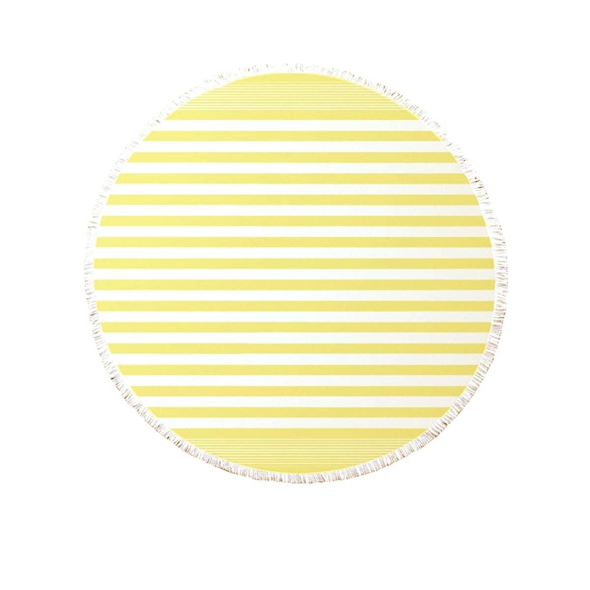 J.Elliot Home Round Cotton Turkish Towel Lemon Sorbet J.Elliot Home | Outdoorium