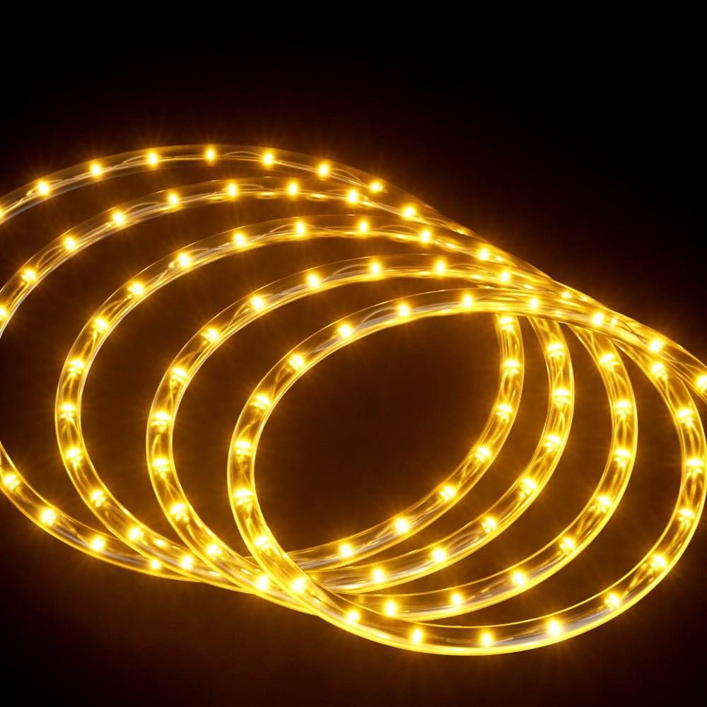 20M Christmas Lights String Rope Light Decorations 600 LED Warm Jingle Jollys | Outdoorium