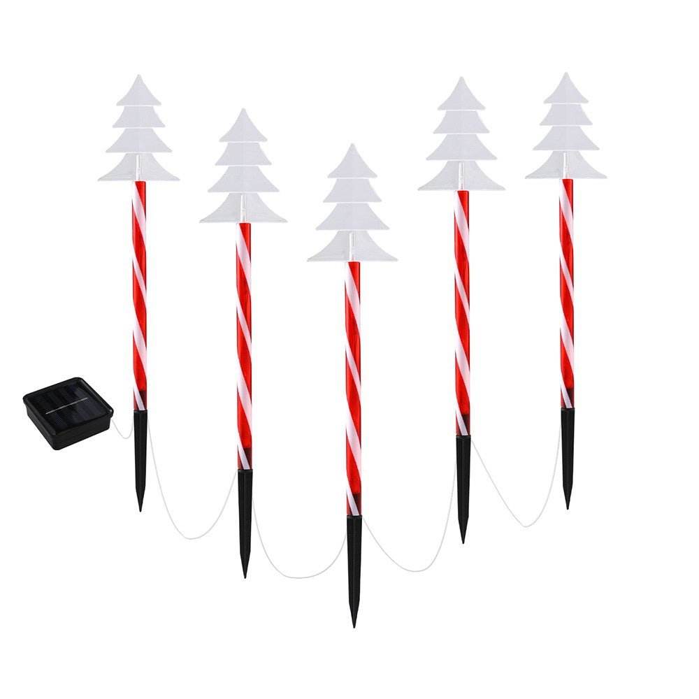 25 LED 5 PCS Christmas Lights Path Ground Light Garden Decorations Jingle Jollys | Outdoorium